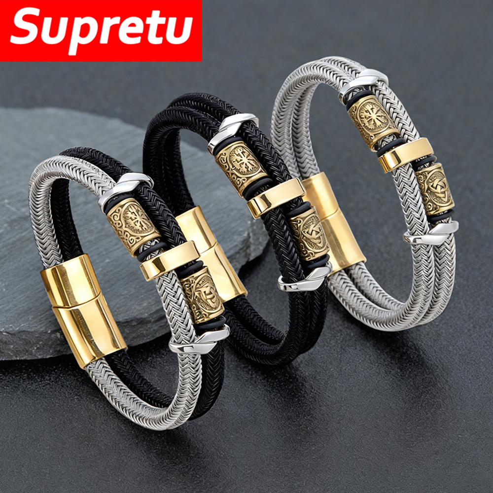 Vintage Norse Rune Double-Laye - Battle Rope Anchor ulasan dan harga