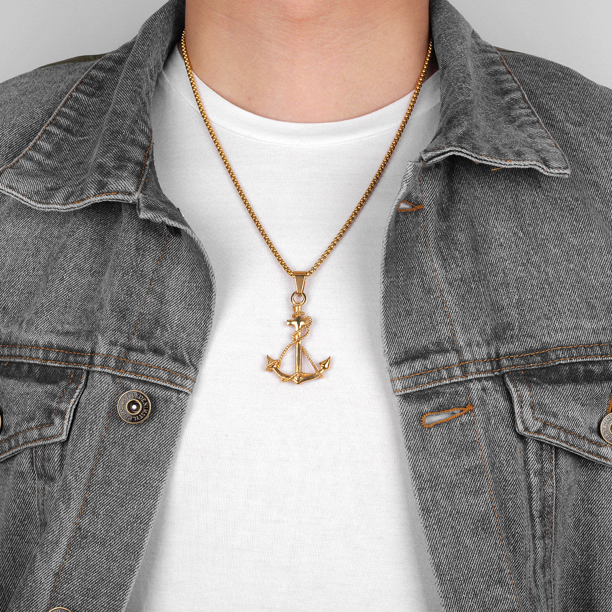 Golden Silver Color Anchor Men - Battle Rope Anchor ulasan dan harga