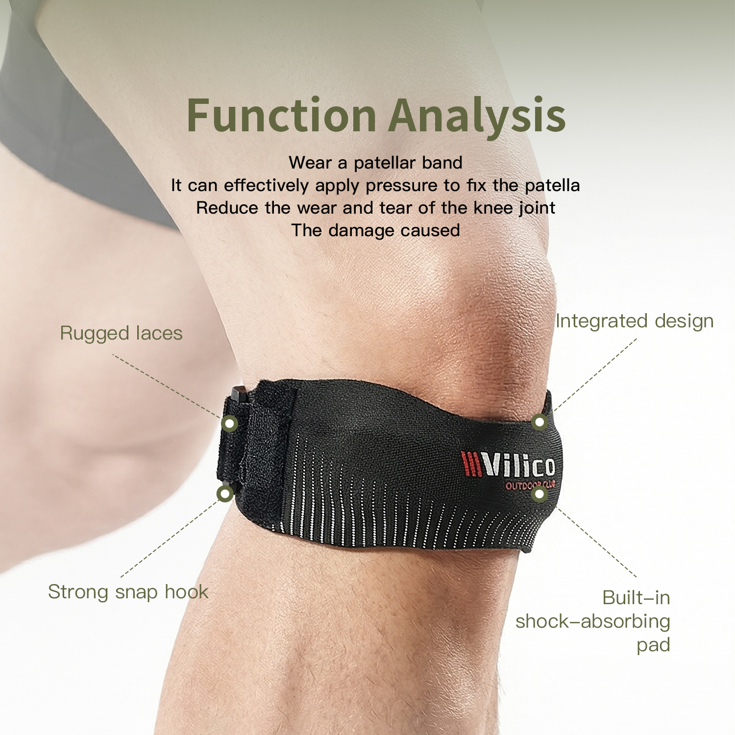 1pc VILICO Patellar Strap, Kne - Knee Sleeve Pair ulasan dan harga