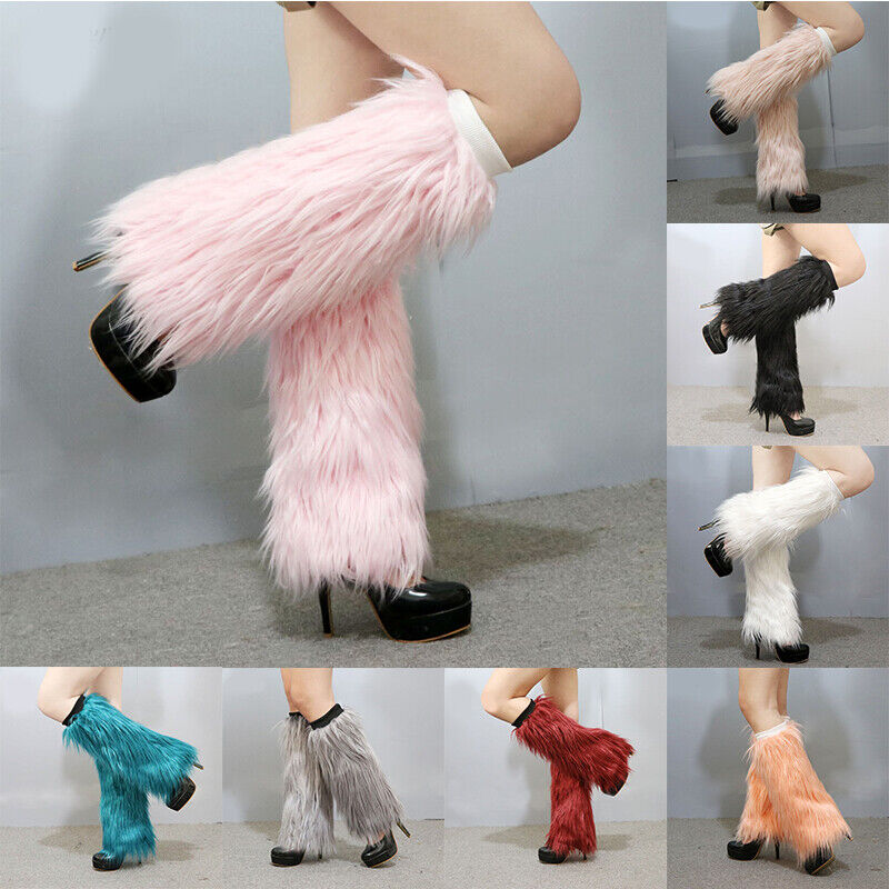 Leg Warmers Faux Fur Wraps Boo - Knee Sleeve Pair ulasan dan harga